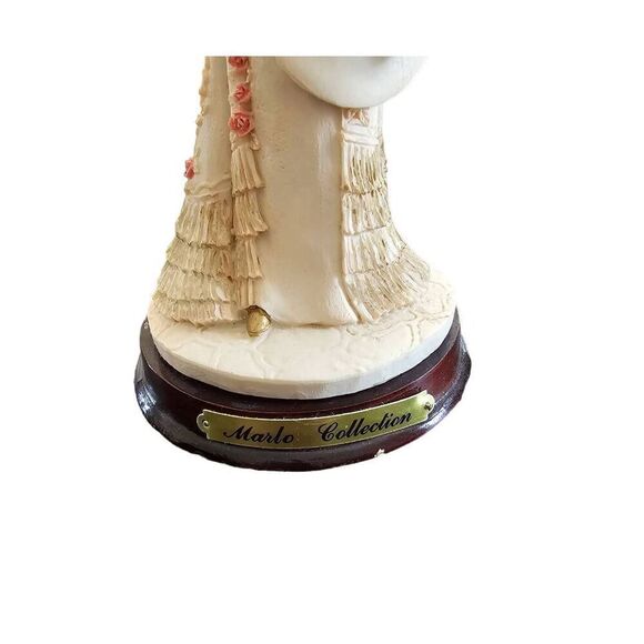 Lady Figurine w/hat and Base 8", Marlo Collections - Picture 2 of 5